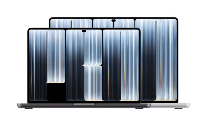 Close-up view of a MacBook Pro display