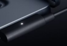 Microsoft’s Magnetic Connect Turns a Surface Laptop USB-C Port Into a Magnetic Connector Microsoft Surface Laptop Ultra shown with its Magnetic Connect cable attached.