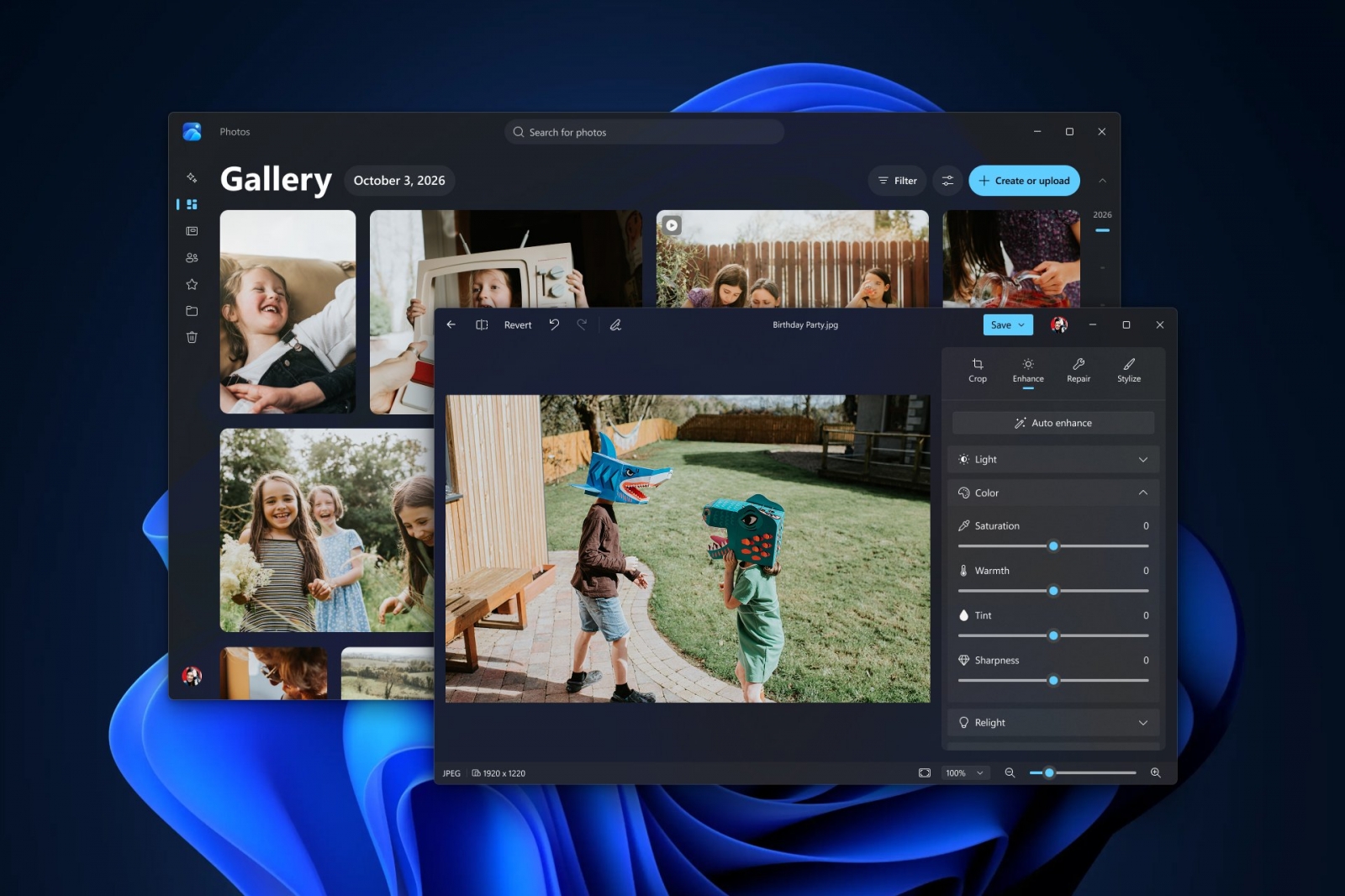 microsoft-windows-11-photos-cover-a97622-001 Windows 11 Photos app redesign shown on a desktop display
