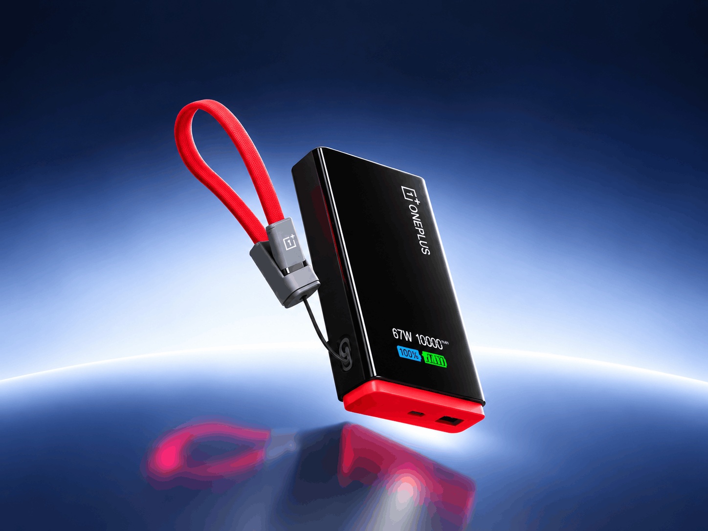 oneplus-baterie-externa-power-bank-cover-a97507-001 OnePlus 10,000 mAh power bank with an integrated cable and front color display