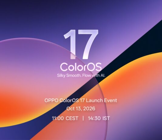 OPPO ColorOS 17 promotional image for the global October 13 announcement