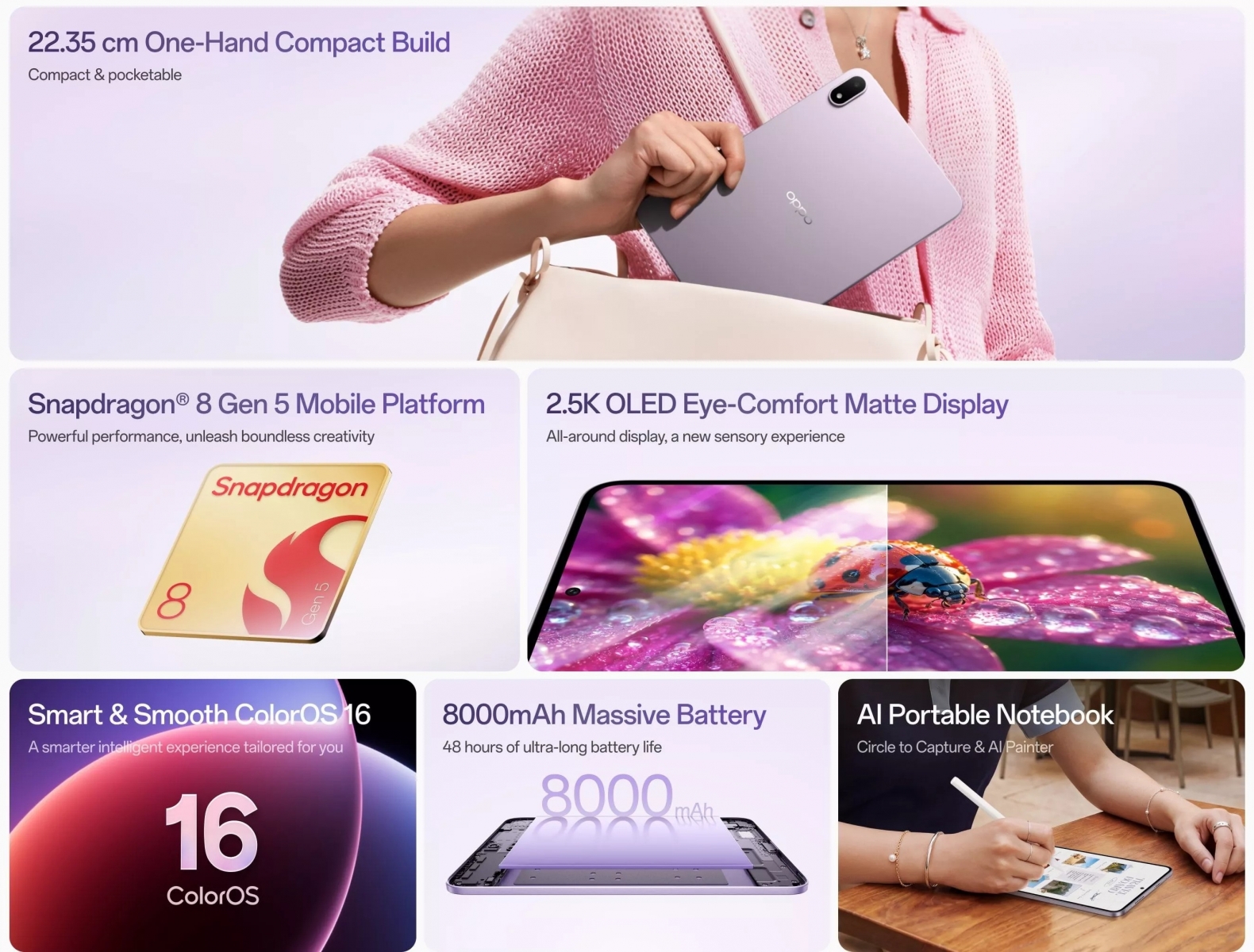 OPPO Pad Mini Matte Display Edition with its matte display