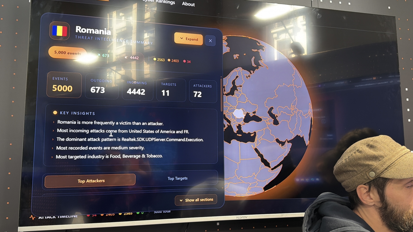 Security operations demonstration involving endpoint threat detection