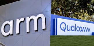 Qualcomm and ARM logos illustrating the companies’ licensing dispute