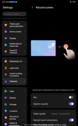 REDMAGIC Astra 2 Game Space Adds Extensive In-Game Controls and Visual Tools