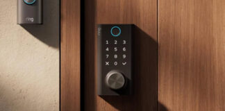 Ring Smart Lock with its exterior Power Dial control