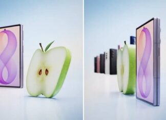 Samsung Takes Aim at iPhone Duo in New Galaxy Z Fold 8 Ad Samsung Galaxy Z Fold 8 advertisement comparing the foldable with Apple’s iPhone Duo