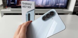 Samsung Galaxy A57 smartphone.