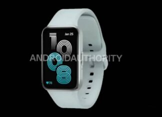 Samsung Galaxy Fit 4 Renders Surface With Three Color Options and Bluetooth 5.4 Samsung Galaxy Fit 4 fitness tracker render showing its rectangular display and slim band.