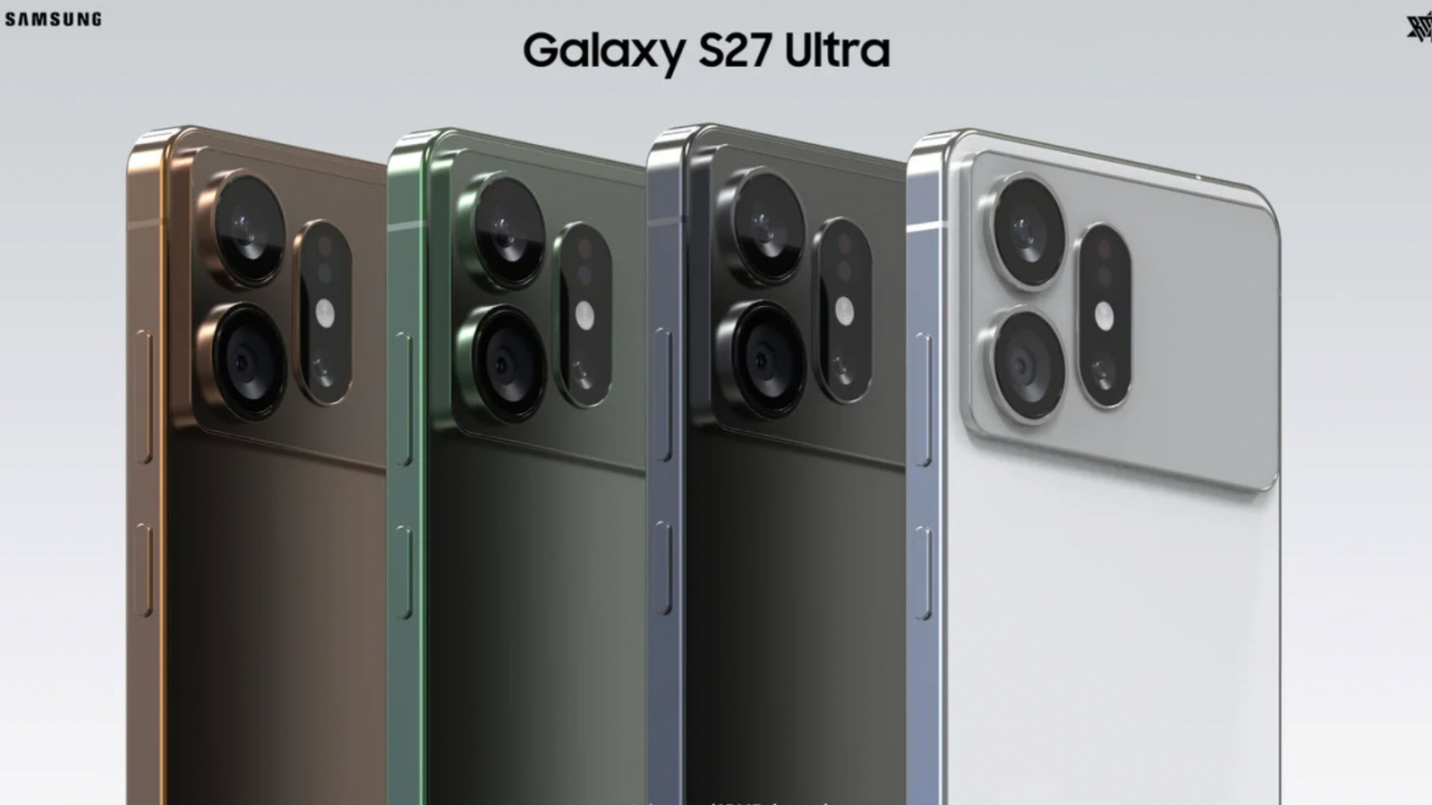 Galaxy S27 Ultra concept render showing the proposed rear camera design.