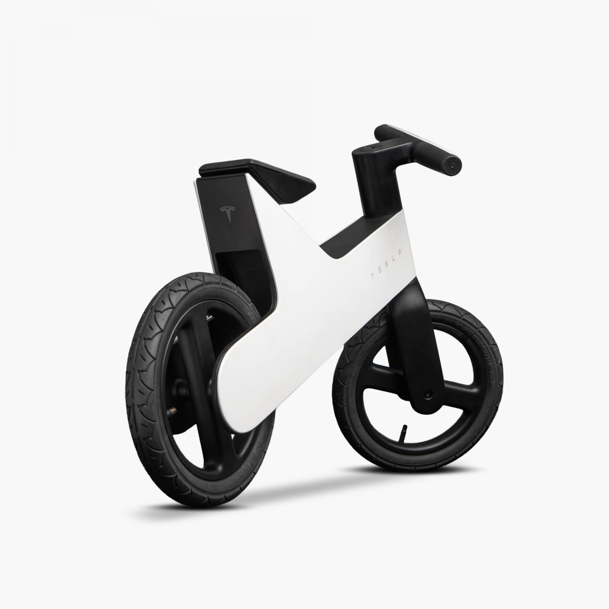 Tesla-branded balance bike for young children