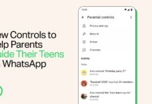 WhatsApp parental controls interface for teen accounts
