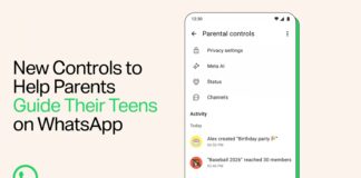 WhatsApp parental controls interface for teen accounts