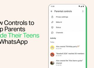 WhatsApp parental controls interface for teen accounts