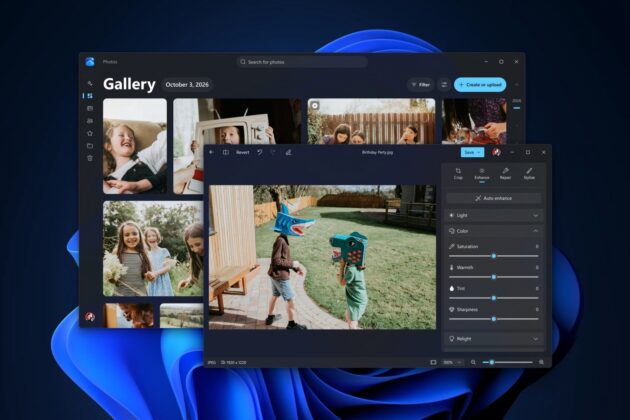 Windows 11 Photos app displayed on a laptop screen
